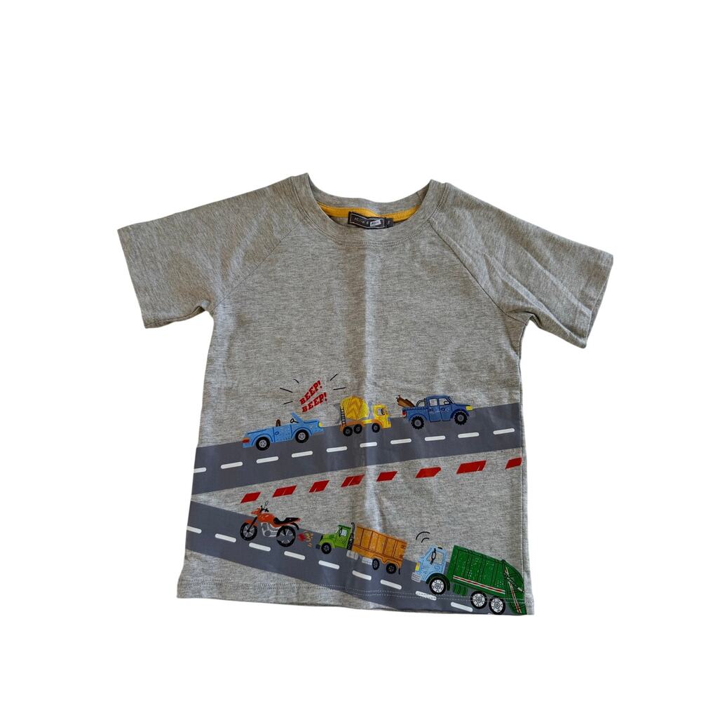Millie & Maxx Work Truck Graphic Tee - Gray Boys Size 3T